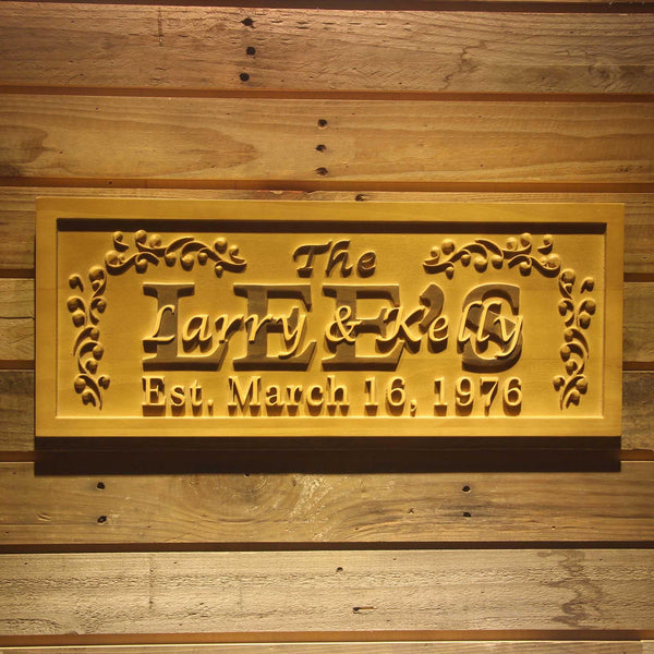 ADVPRO Name Personalized Family Sign Personalized Wedding Gifts Wall Art Rustic Home Decor Custom Carved Couples 5 Year Wooden Signs wpa0015-tm - 18.25