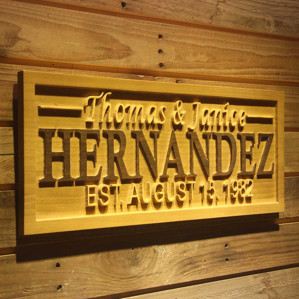 ADVPRO Personalized Family Name Sign Personalized Wedding Gifts Wall Art Rustic Home Decor Custom Carved Couples 5 Year Wooden Signs wpa0021-tm - 23