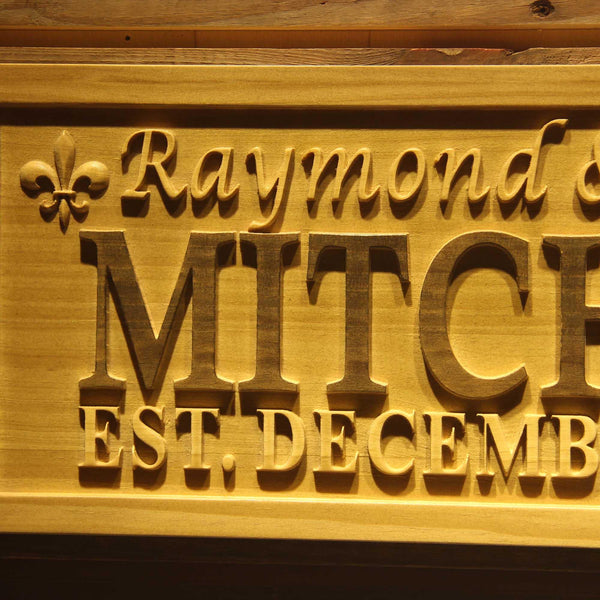 ADVPRO Name Personalized Last Name First Name Established Date Home D‚cor Wedding Gift Wooden Sign wpa0025-tm - Details 3