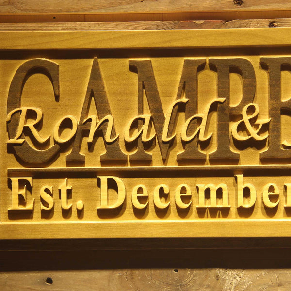 ADVPRO Personalized Custom Wedding Anniversary Sign First Name Rustic Home D‚cor Housewarming Gift 5 Year Wood Wooden Signs wpa0026-tm - Details 2