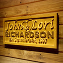 ADVPRO Name Personalized Last Name First Name Established Date Home D‚cor Wedding Gift Wooden Sign wpa0033-tm - 26.75