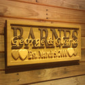 ADVPRO Name Personalized Last Name First Name Established Date Home D‚cor Wedding Gift Wooden Sign wpa0047-tm - 23