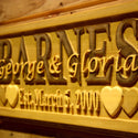 ADVPRO Name Personalized Last Name First Name Established Date Home D‚cor Wedding Gift Wooden Sign wpa0047-tm - Details 3