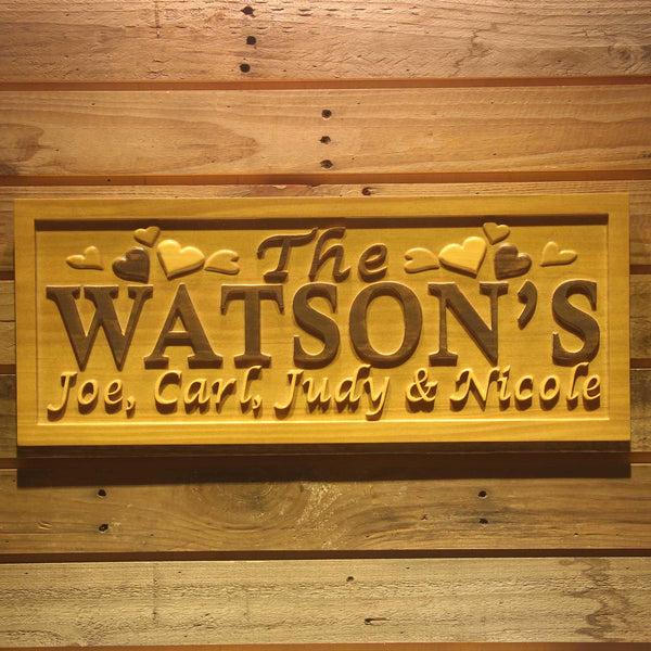ADVPRO Name Personalized Last Name First Name Established Date Home D‚cor Wedding Gift Wooden Sign wpa0049-tm - 18.25