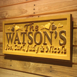 ADVPRO Name Personalized Last Name First Name Established Date Home D‚cor Wedding Gift Wooden Sign wpa0049-tm - 26.75