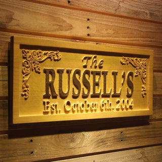 ADVPRO Name Personalized Last Name First Name Established Date Home D‚cor Wedding Gift Wooden Sign wpa0051-tm - 23