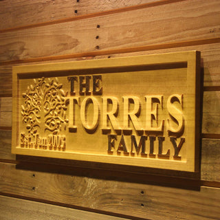 ADVPRO Personalized Last Name Home D‚cor Sign with Big Tree 5 Year Wood Engraved Wooden 3D Signs wpa0052-tm - 26.75