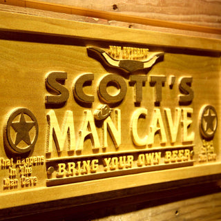 ADVPRO Name Personalized Man Cave Wooden 3D Engraved Sign Custom Gift Craved Bar Beer Home D‚cor Lake House Plaques Game Room Den Wood Signs wpa0054-tm - Details 1