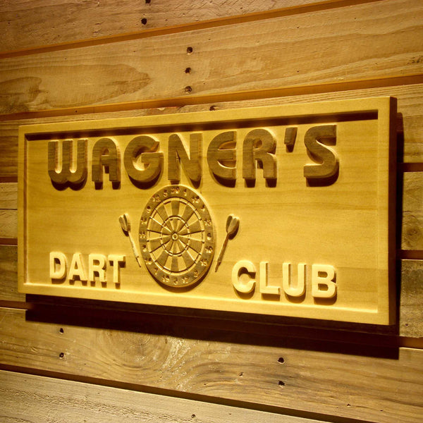 ADVPRO Name Personalized Dart Club Beer Bar Game Room D‚cor 3D Engraved Wooden Sign wpa0059-tm - 26.75