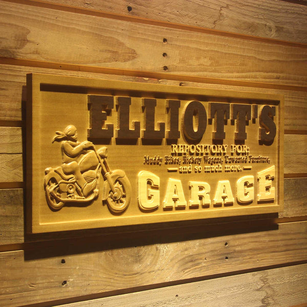 ADVPRO Name Personalized Garage Biker Motorcycle Repair Wood Engraved Wooden Sign wpa0062-tm - 23