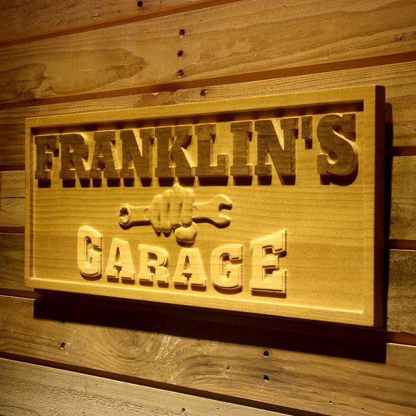 ADVPRO Name Personalized Garage Repair Room Man Cave Den Home Bar Beer D‚cor 3D Engraved Wooden Sign wpa0063-tm - 26.75