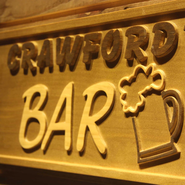 ADVPRO Name Personalized Bar Beer Mug Cup Decoration Man Cave 3D Engraved Wooden Sign wpa0067-tm - Details 1