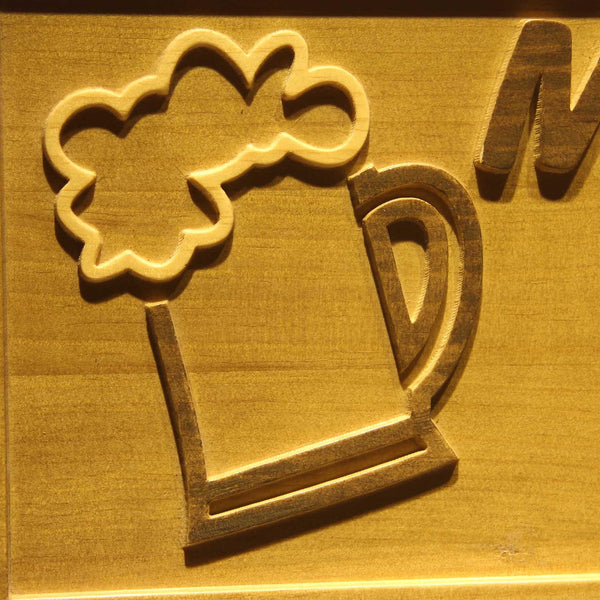 ADVPRO Name Personalized Home Bar Beer Mug Cup D‚cor Den Man Room 3D Engraved Wooden Sign wpa0068-tm - Details 2