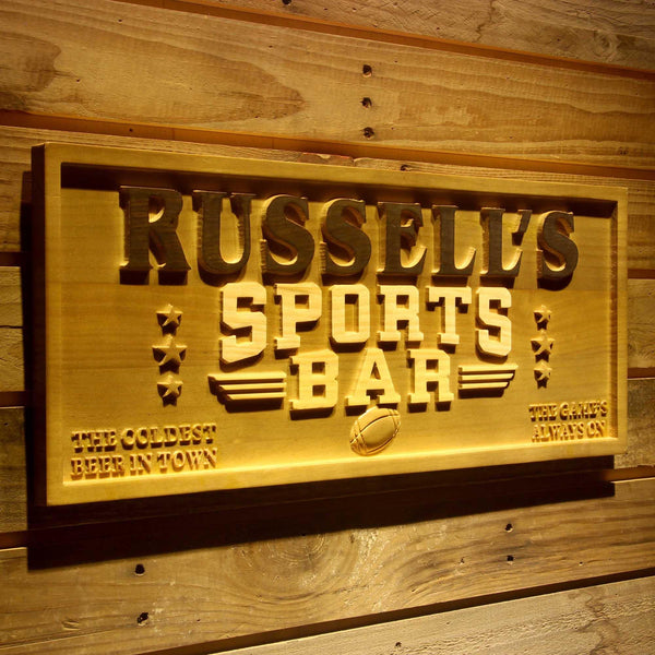 ADVPRO Name Personalized Sports Bar Football Baseball Basketball Man Cave 3D Engraved Wooden Sign wpa0077-tm - 23
