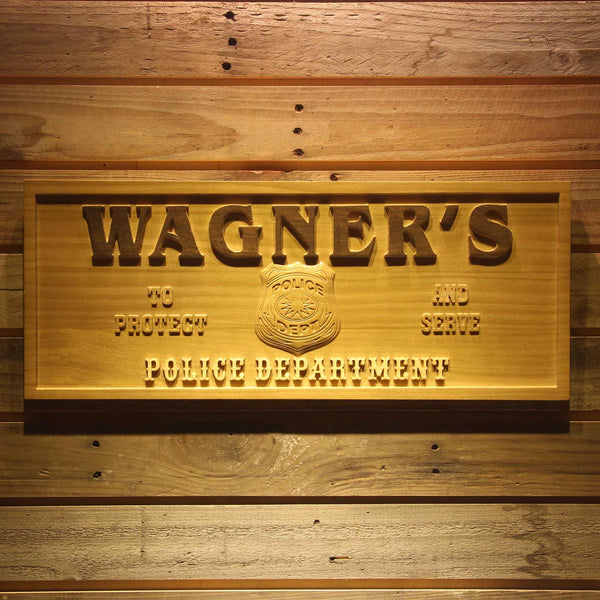 ADVPRO Name Personalized Police Department Badge Retired Officer Gift Man Cave D‚cor 3D Engraved Wooden Sign wpa0078-tm - 18.25