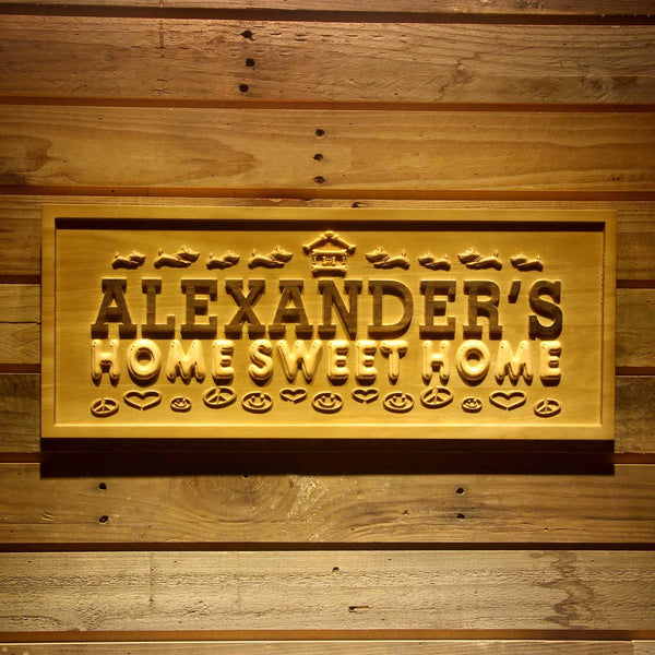 ADVPRO Name Personalized Home Sweet Home House Warming Gift 3D Engraved Wooden Sign wpa0081-tm - 18.25