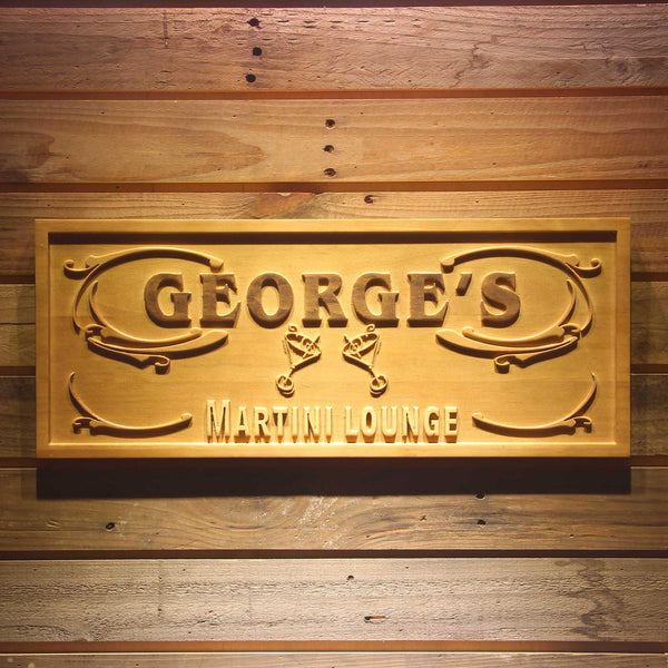 ADVPRO Name Personalized Martini Lounge Club Wine Bar Wood Engraved Wooden Sign wpa0088-tm - 18.25