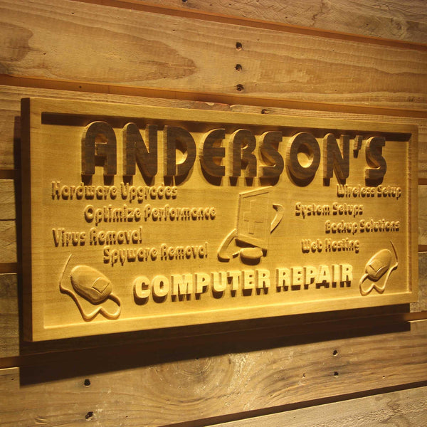 ADVPRO Name Personalized Computer Repair Shop Display 3D Engraved Wooden Sign wpa0091-tm - 23