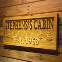 ADVPRO Name Personalized Cabin Tree Established Year Wood Engraved Wooden Sign wpa0099-tm - 26.75