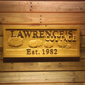 ADVPRO Name Personalized Cottage Tree Established Year Wood Engraved Wooden Sign wpa0100-tm - 18.25