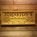 ADVPRO Name Personalized Cabin Big Tree Established Date Wood Engraved Wooden Sign wpa0101-tm - 18.25