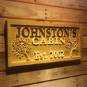 ADVPRO Name Personalized Cabin Big Tree Established Date Wood Engraved Wooden Sign wpa0101-tm - 23