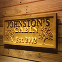 ADVPRO Name Personalized Cabin Big Tree Established Date Wood Engraved Wooden Sign wpa0101-tm - 26.75