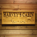 ADVPRO Name Personalized Cabin Forest House Deer Wood Engraved Wooden Sign wpa0102-tm - 18.25