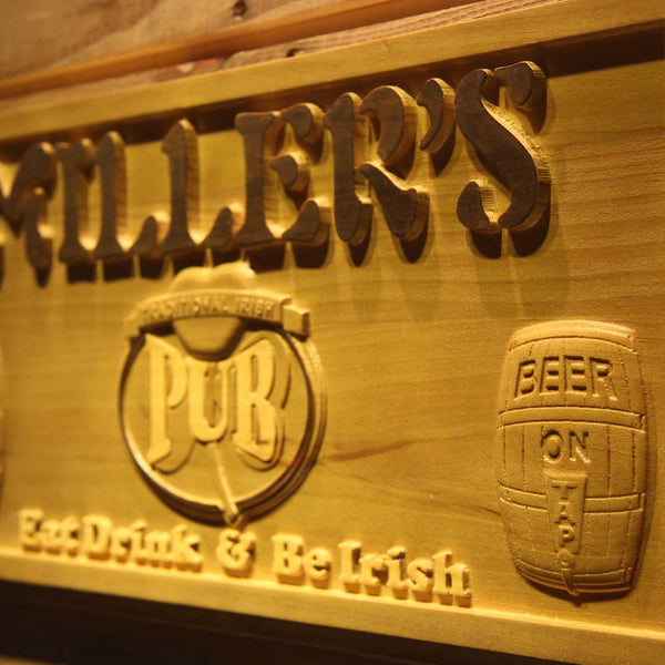 ADVPRO Name Personalized Traidional Irish Pub Wood Engraved Wooden Sign wpa0103-tm - Details 3