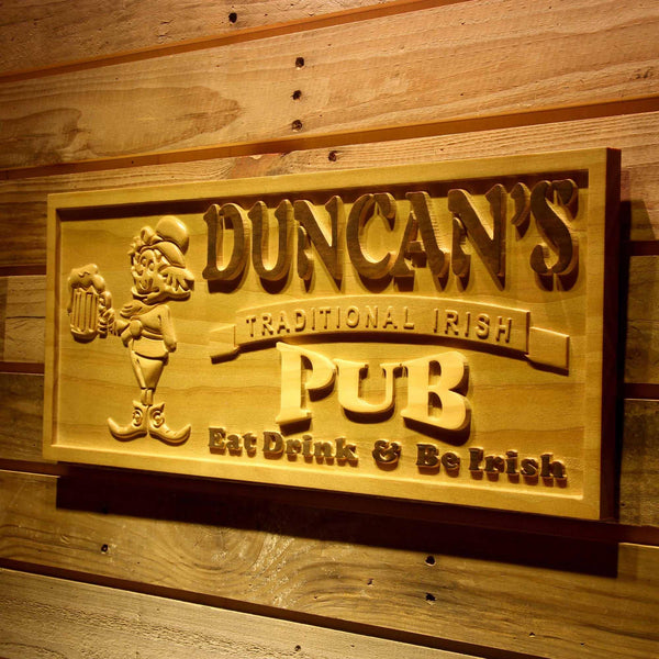 ADVPRO Name Personalized Traditional Irish Pub Beer Bar Wood Engraved Wooden Sign wpa0104-tm - 26.75