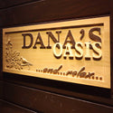 ADVPRO Name Personalized Oasis and Relax Bar Spa Room D‚cor Woman Room 3D Engraved Wooden Sign wpa0107-tm - 26.75