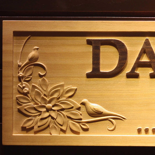 ADVPRO Name Personalized Oasis and Relax Bar Spa Room D‚cor Woman Room 3D Engraved Wooden Sign wpa0107-tm - Details 3