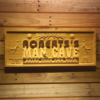 ADVPRO Name Personalized Basketball Man Cave Beer Bar Wood Engraved Wooden Sign wpa0109-tm - 18.25