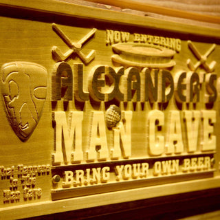 ADVPRO Name Personalized Ice Hockey Man Cave Bar Wood Engraved Wooden Sign wpa0111-tm - Details 2