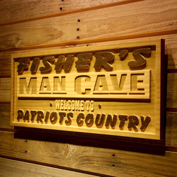 ADVPRO Name Personalized Man Cave Patriots Country Bar Wood Engraved Wooden Sign wpa0112-tm - 26.75