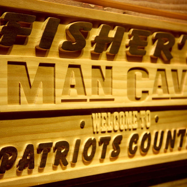 ADVPRO Name Personalized Man Cave Patriots Country Bar Wood Engraved Wooden Sign wpa0112-tm - Details 2