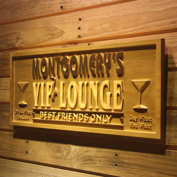 ADVPRO Name Personalized VIP Lounge Best Friends Only Wood Engraved Wooden Sign wpa0115-tm - 26.75