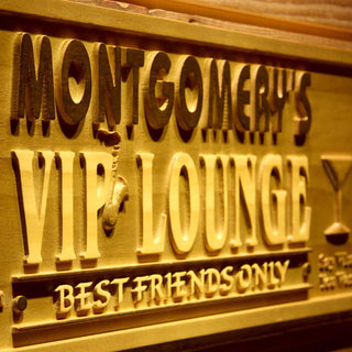 ADVPRO Name Personalized VIP Lounge Best Friends Only Wood Engraved Wooden Sign wpa0115-tm - Details 2