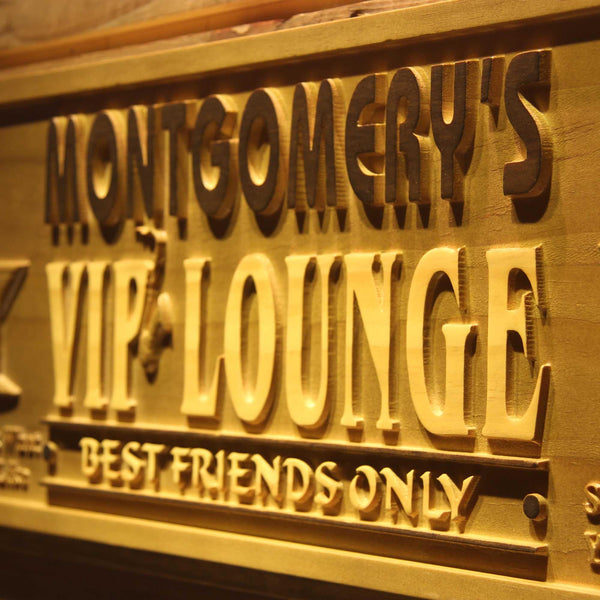ADVPRO Name Personalized VIP Lounge Best Friends Only Wood Engraved Wooden Sign wpa0115-tm - Details 3