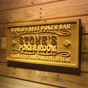 ADVPRO Name Personalized Poker Room Casino Wine Bar Wood Engraved Wooden Sign wpa0119-tm - 26.75