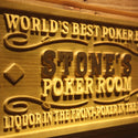 ADVPRO Name Personalized Poker Room Casino Wine Bar Wood Engraved Wooden Sign wpa0119-tm - Details 2