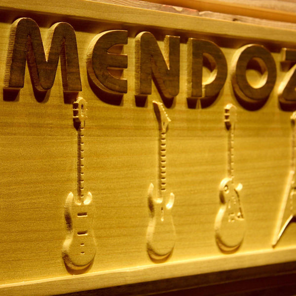 ADVPRO Name Personalized Guitar Hero Room Band Music Wood Engraved Wooden Sign wpa0121-tm - Details 2