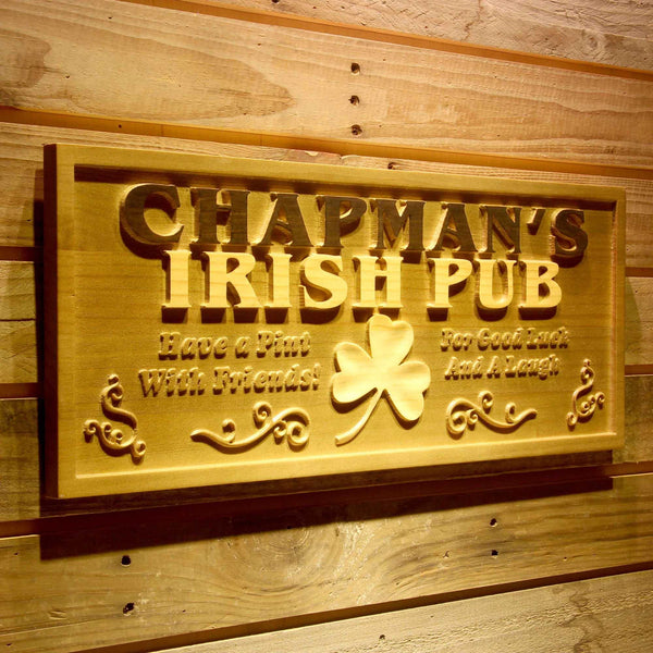 ADVPRO Name Personalized Irish Pub Shamrock Wood Engraved Wooden Sign wpa0125-tm - 23