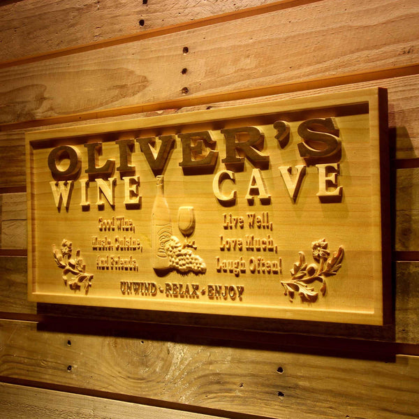 ADVPRO Name Personalized Wine Cave VIP Room Wood Engraved Wooden Sign wpa0126-tm - 26.75