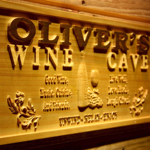 ADVPRO Name Personalized Wine Cave VIP Room Wood Engraved Wooden Sign wpa0126-tm - Details 1