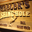 ADVPRO Name Personalized Fishing Hole Bass Fish Wood Engraved Wooden Sign wpa0127-tm - Details 3