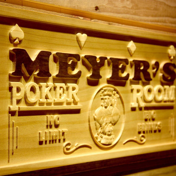 ADVPRO Name Personalized Poker Room Casino Game Wood Engraved Wooden Sign wpa0129-tm - Details 3