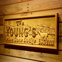 ADVPRO Name Personalized Pine Cone Lodge Resort Cabin Deer with Established Year Wood Engraved Wooden Sign wpa0145-tm - 26.75