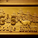 ADVPRO Name Personalized Pine Cone Lodge Resort Cabin Deer with Established Year Wood Engraved Wooden Sign wpa0145-tm - Details 1