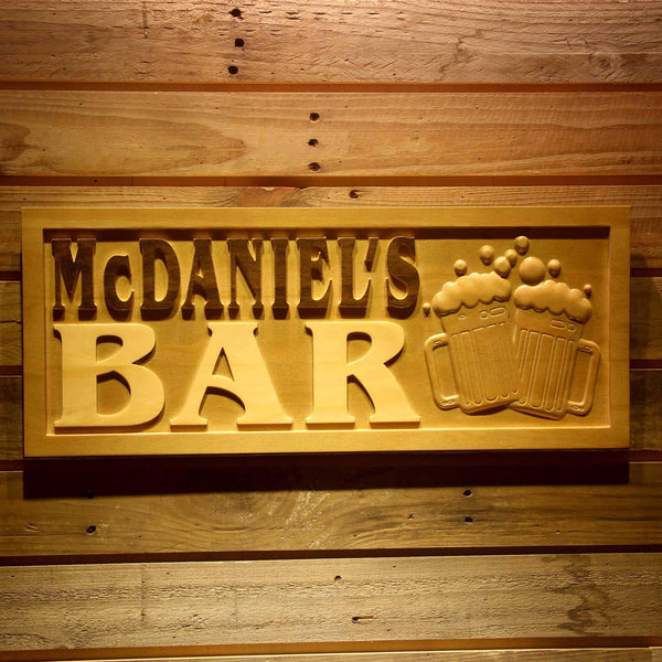 ADVPRO Name Personalized BAR Beer Mugs Cheers Wood Engraved Wooden Sign wpa0146-tm - 18.25